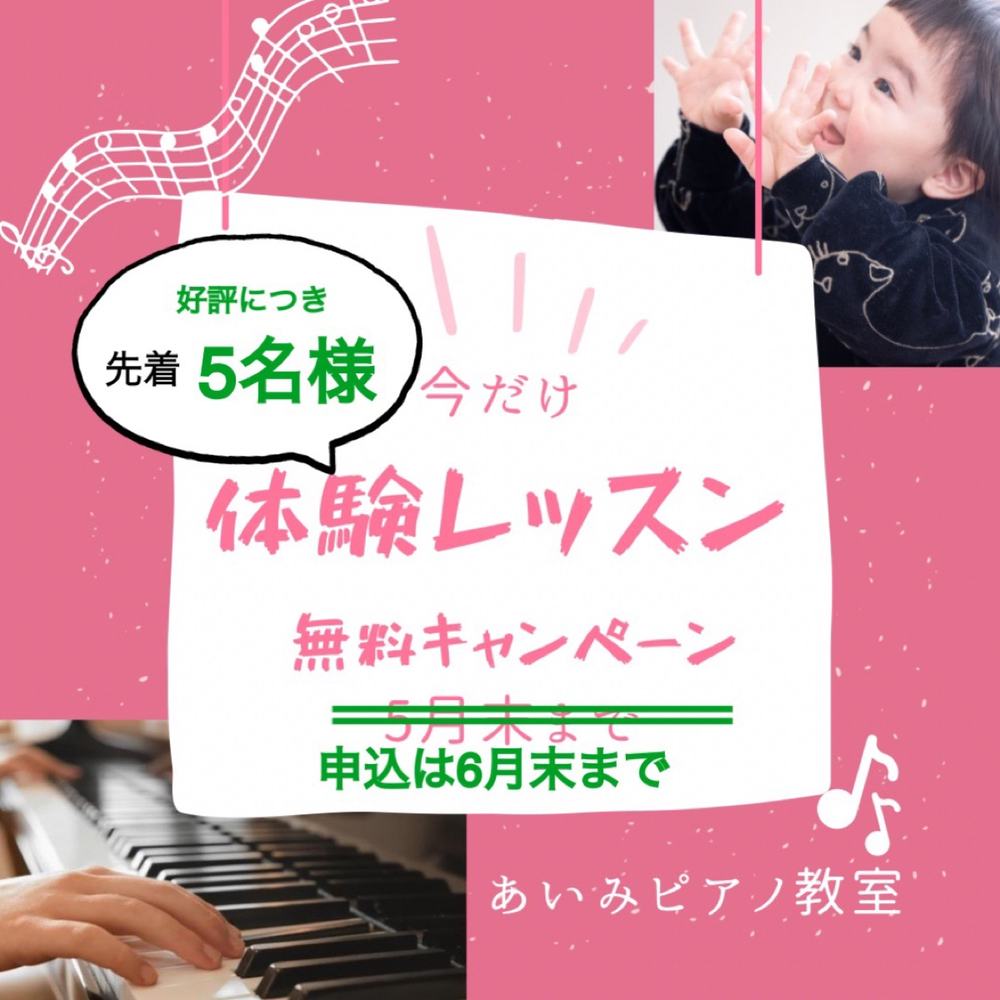 「先着5名様限定✨体験無料(申込は6月末まで)」の写真 1